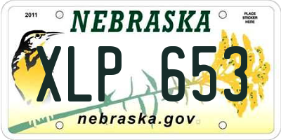NE license plate XLP653