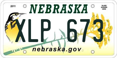 NE license plate XLP673