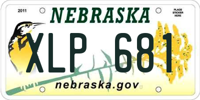 NE license plate XLP681