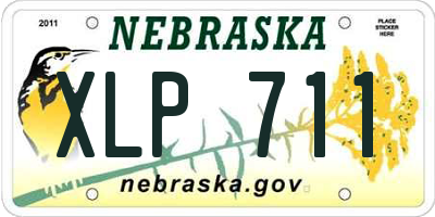NE license plate XLP711