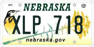 NE license plate XLP718
