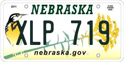 NE license plate XLP719