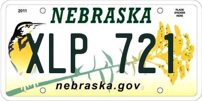 NE license plate XLP721