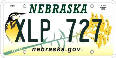 NE license plate XLP727