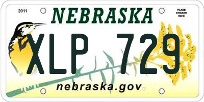NE license plate XLP729