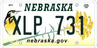 NE license plate XLP731