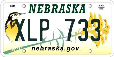 NE license plate XLP733