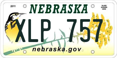 NE license plate XLP757