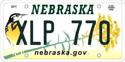 NE license plate XLP770