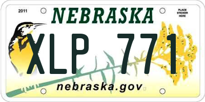 NE license plate XLP771