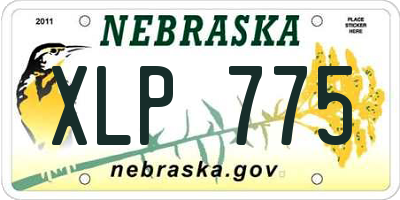 NE license plate XLP775