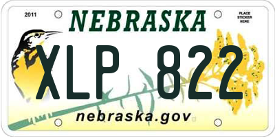 NE license plate XLP822
