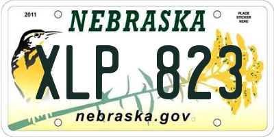NE license plate XLP823