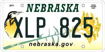 NE license plate XLP825