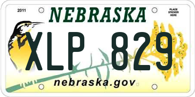 NE license plate XLP829