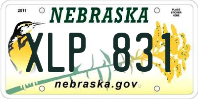 NE license plate XLP831