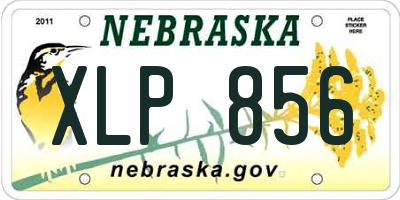 NE license plate XLP856
