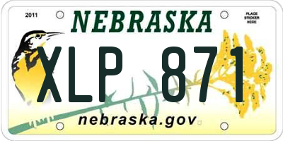 NE license plate XLP871
