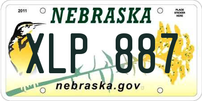NE license plate XLP887
