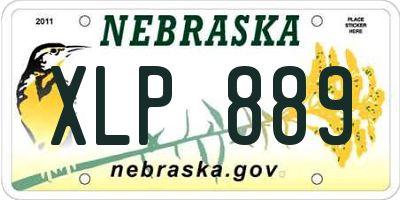 NE license plate XLP889