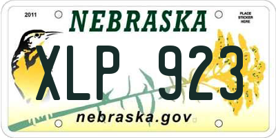 NE license plate XLP923