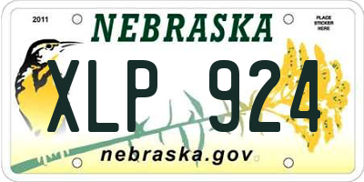 NE license plate XLP924