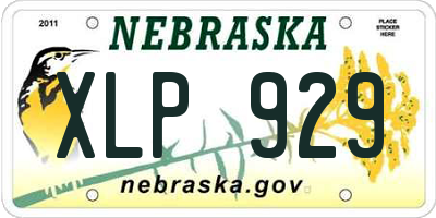 NE license plate XLP929