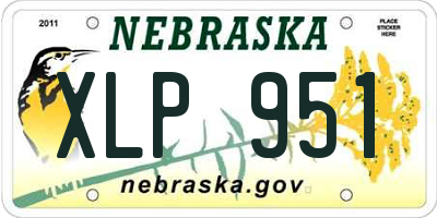 NE license plate XLP951