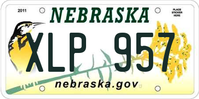 NE license plate XLP957