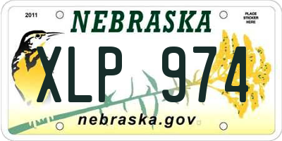 NE license plate XLP974
