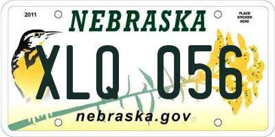 NE license plate XLQ056