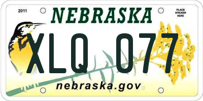 NE license plate XLQ077