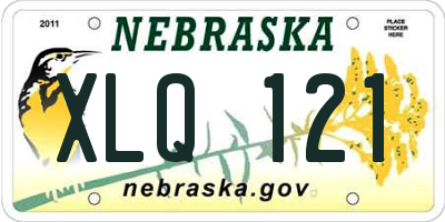 NE license plate XLQ121