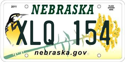 NE license plate XLQ154
