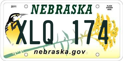 NE license plate XLQ174
