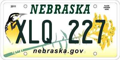 NE license plate XLQ227