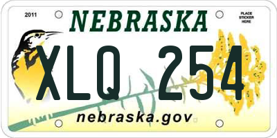 NE license plate XLQ254