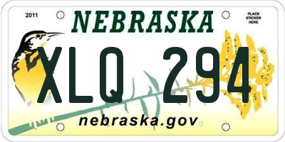 NE license plate XLQ294