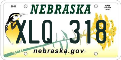 NE license plate XLQ318
