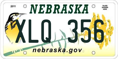 NE license plate XLQ356