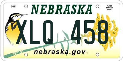 NE license plate XLQ458