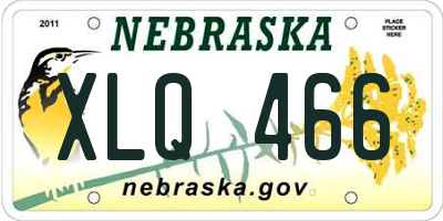 NE license plate XLQ466