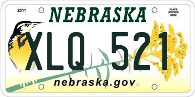 NE license plate XLQ521