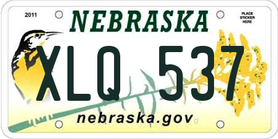 NE license plate XLQ537