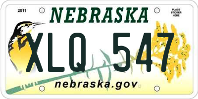 NE license plate XLQ547