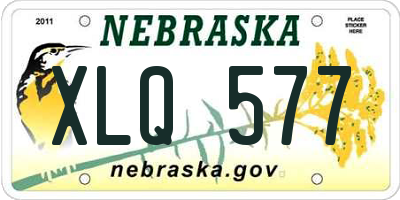 NE license plate XLQ577