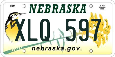NE license plate XLQ597