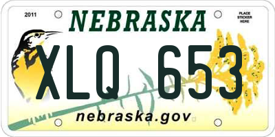 NE license plate XLQ653