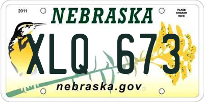 NE license plate XLQ673