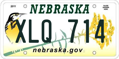 NE license plate XLQ714